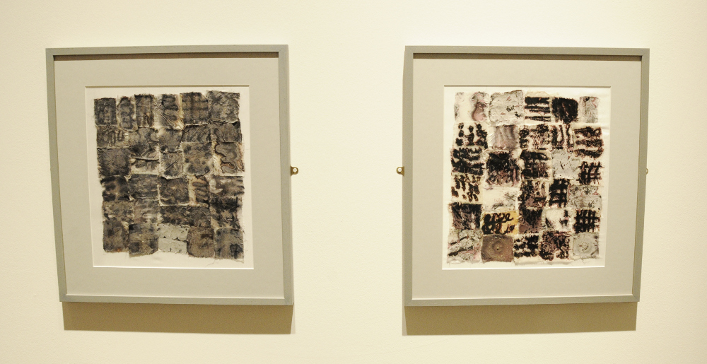 Image: 'Viral Interventions' diptych by Anna Dumitriu
